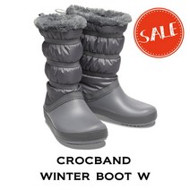 크록스 크록스crocband 겨울 부츠와 시계 밴드 부츠 여성/숯 | ##