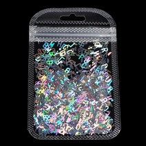 DIY 크리스탈 UV 에폭시 수지 금형 충전을위한 3D 홀로그램 네일 아트 장식 스파클 영어 편지 반짝이 조각, 02 2