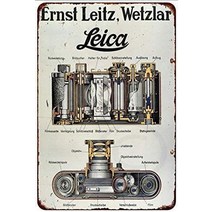 금속 주석 기호 leica 35mm 필름 카메라 leitz ernst wetzlar 장식 철 그림 금속 장식 벽 예술 주석 기호, 하얀, 20x30cm