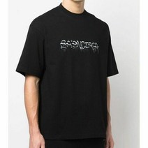 BALENCIAGA [명품]발렌시아가 슬라임 로고 반팔 티셔츠 미디엄핏 612..