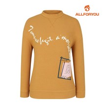올포유 올포유 여성 루즈핏 모크넥 레터링 티셔츠 ALTRK9231-217_G