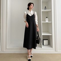 슈가언니 [린넨 소재] 루즈핏 나시 나시원피스 비치웨어 홈웨어 뷔스티에 린넨원피스프릴원피스 반팔원피스 롱원피스 여름 원피스 82507(6)