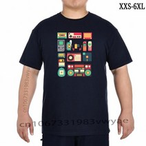 가정용게임기 휴대용 옛날 게임기 Techno Game PC T Shirt men Console Cassette Controller Telephone Vid, 02 Men blue_10 5XL