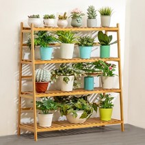 대나무 원목 강력 장식 수납장 선반 화분받침대 4단 소형, 상세페이지 참조, 상세페이지 참조