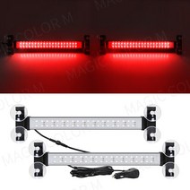 경광등 2-in-1 40x2 Led 스트로브 조명 자동 비상 경고 램프 앞 유리 바 교통 소방관 손전등 레드 블루 12, 한개옵션1, 13 Red, 1개