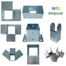 웰굿즈 사각파이프 연결 조인트 25 30 40 50 75 각파이프연결 스틸재질, 50 L