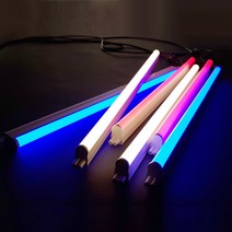 (주)블루앤엘이디 컬러 LED T5 600mm 슬림바 간접조명 10w 형광등 대체, 1개, 블루