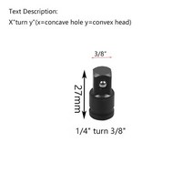 전동라쳇 미니전동드라이버 라챗 전동공구 1pcs 1/2 3/4 3/8 인치 공기 충격 범용 공압 어댑터 변환기 소켓, 02 1-4 turn 3-8