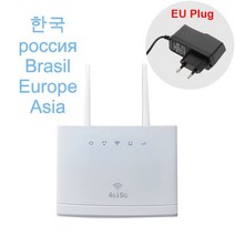 4G SIM 카드 라우터 LTE 와이파이 라우터 모뎀 핫스팟 RJ45 무선 CPE, EU plug
