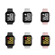 키즈 터치식 LED 전자 손목시계 학생 실리콘스트랩 방수 패션워치