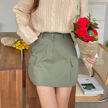 퍼니걸스 6101 뒷밴딩 카고 포켓 미니 스커트 여성의류