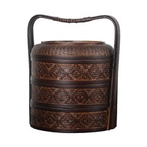 엔틱 다과 바구니 사각 다도 트레이 수납함 찻상, 옵션4