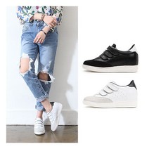 티투알 7.5cm키높이벨크로스니커즈 크레마 W57 블랙 화이트