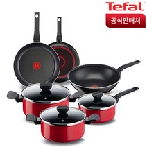 테팔 심플 후라이팬 냄비 쿡웨어 세트, 05-4종(후라이팬24+28+냄비18+24)
