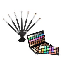 GHSHOP 브러쉬가있는 120 색 아이 섀도우 팔레트 아이 메이크업 아이 섀도우 고도로 착색 된 파티 메이크업 여성 선물, 15.6x10.5x2.4cm, 가루, 120가지 색상