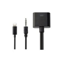30-Pin Adapter 8-Pin to 30 Pin Female Converter with 3.5mm AUX Audio Cable Charging Sync Cord Car Co