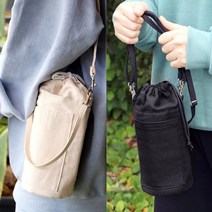 보온 보냉 텀블러 크로스백 보냉커버 물병가방 물통주머니 보온, 색상:아이보리, 단품