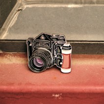 Pentax 67 pantax 6x7 클래식 120 중형 카메라 펜탁스67 금속 배지 브로치