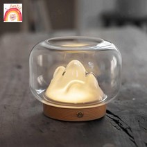 물멍 혼족 나혼자산다 유리 미니어항 수족관 인테리어 소품, 무선리튬전지판(업그레이드형,플러그인 겸용) 터치식 무극, 기타
