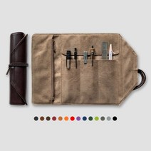 컨트롤9 오리진 L 롤파우치 두루마리 롤필통 가죽필통 고급가죽필통, 마블그레이