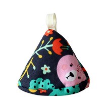 신형 천공예솜 단열냄비 손잡이 삼각냄비 모자 뚝배기 가마솥 손잡이 단열냄비 귀걸이, 1 건, 검은 바탕의 작은 동물