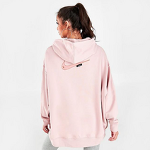 나이키 스포츠웨어 스우시 롱 후드 핑크 로즈 DM6201-601
