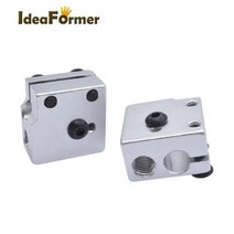 3D 프린터 부품 1 Pcs 열 블록 E3D V5 V6 MK7 MK8 MK2 MK10 화산 PT100 CR10 2 IN 알루미늄황동 Hotend, Volcano