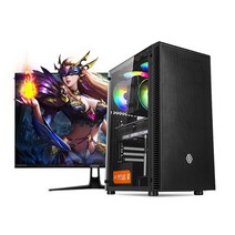 윤텍 조립PC 풀세트 업무용 게이밍 컴퓨터 본체 윈도우10 배그 로스트아크 롤 디아블로3 12세대, 모니터포함, 01.업무풀세트01 윤텍OA-01