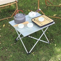 야외 휴대용 초경량 알루미늄 합금 접이식 테이블 피크닉 캠핑 알루미늄 플레이트 테이블 바베큐 레저 가구, 스몰 실버 스트링 타입 특별 제공