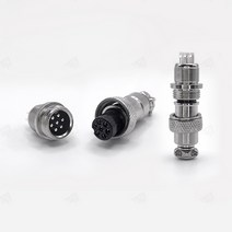 너트형 원형 멀티 콘택트 커넥터 컨넥타 connector 에어 플러그 케이블 연결 항공잭 연결 단자 16mm 7핀, 10핀