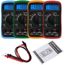 Handheld Digital Multimeter LCD Backlight Portable AC/DC Ammeter Voltmeter Ohm Voltage Tester Meter, 01 Red
