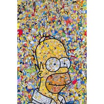 심슨 가족 시리즈 나무 퍼즐 1000피스 시니어 맞춤 제작, 그림 1-1000피스, 1000개