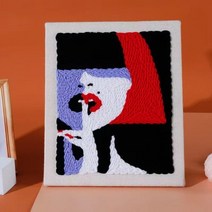 diy 자수키트 스티치 바느질배우기 우아한 레이디 만화 공주 부드러운 원사 초보자 선물 홈 장식, 도구로, 25x30cm
