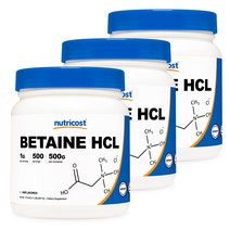 베타인 HCI 파우더 500g 3병, 3개, 단품, 단품