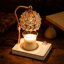 캔들백화점 진주 크리스탈 사라 캔들워머 + 소이 캔들 370g 세트, 사라 (로즈골드), 가든파티, 150ml