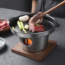 바겐슈타이거 통3중 킬른미니화로 숯불 받침대 도자기코팅 직화 구이 그리들, 상세페이지 참조