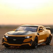 1:32 쉐보레 카마로 다이캐스트 머슬카 미니어쳐 피규어 모형 장식, 카마로 블루 박스 + 베이스