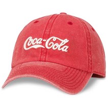 아메리칸 니들 AMERICAN NEEDLE 래글런 워시 콜라 코카콜라 로고 볼캡 레드 (COKE-1708A) One Size [미국 직배송]