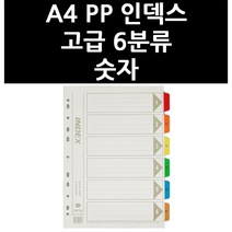 (3500870) A4 PP 인덱스 고급 6분류 숫자