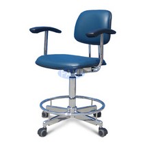 파미가구 약국 간이 보조 제도용 팔유의자 병원의자 작업용의자 진료의자, 밤색(이동형)