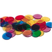 초등학급 수연산 투명 수세기칩 원형 6색 학습장난감 손협응력 수학개념 수기초개념 뇌자극교구