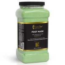 FOOT SPA - 발 크림 마스크 페퍼민트와 유칼립투스 오일이 함유된 3.8L(128온스) - 피곤한 발과 몸을 위한 페디큐어 마사지 수분 공급 상쾌한 피부 - 히알루론산, 1개