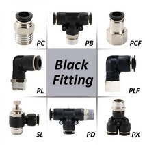솔밸브 블랙 에어 호스 피팅 1/8 1/4 3/8 1/2 4mm/6mm/8mm/10mm PC PCF PL 튜브 커넥터 공압 퀵 커플 링 파이프 피팅솔밸브, 10-01 (10mm-1l8)