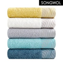 송월타올 샤보렌 물결 뱀부얀수건, 1장, 노랑