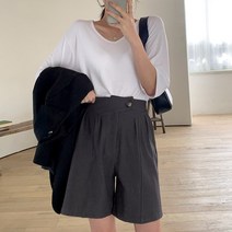 여성용 데티든 핀턱 반바지 PT6851K11