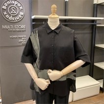 셀러허브 1 보니스팍스 NC02 프린트 린넨 블라우스 B21BL080