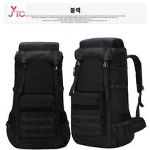 대형 캠핑가방 슈퍼 덱스가방 백팩 남자 택티컬 배낭, 70리터 블랙 멜빵 보강 국기 스티커