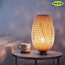 [이케아] BOJA 뵈야 탁상스탠드/라탄등, BOJA 50283898+전구304314+3구 멀티탭