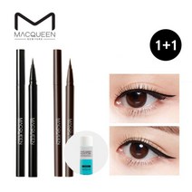 [MACQUEEN ] [맥퀸뉴욕] 워터프루프 펜 아이라이너 1+1 (+ 전용리무버 증정), 옵션:01_딥블랙+딥블랙 (+전용리무버), 상세 설명 참조