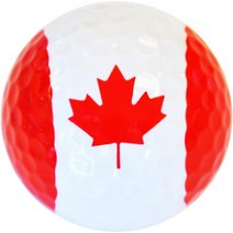 Navika 골프공 캐나다 국기 임프린트 3개 팩, 단일옵션